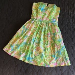 Lilly Pulitzer Strapless Tie-Back Richelle Sun Dress - Womens size 0